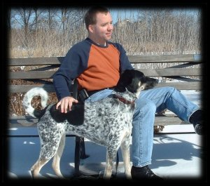 Kerry and Sadie in Forest Park in St. Louis